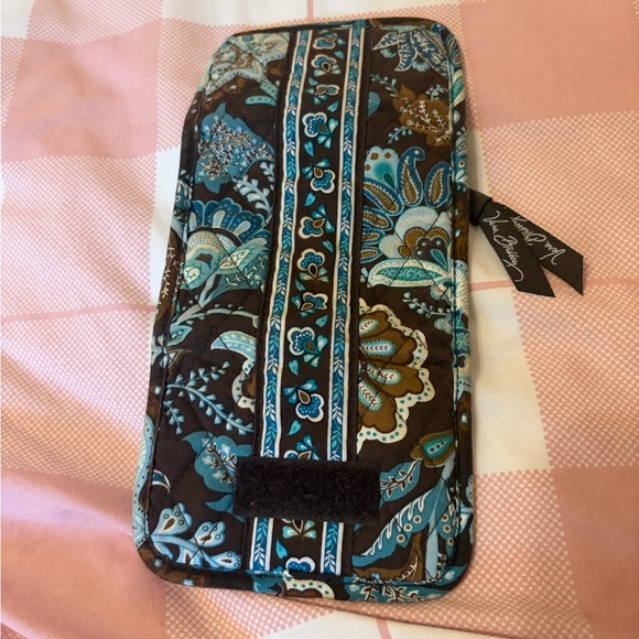 SOLD!! Vera Bradley Brown and Blue Floral Wallet - Picture 4 of 4